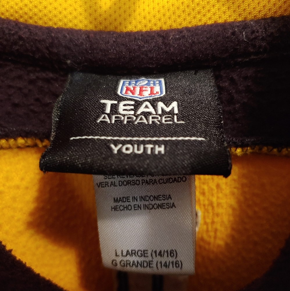 Pittsburgh Steelers Black & Gold 3/4 Zip-up Fleece - Picture 8 of 8